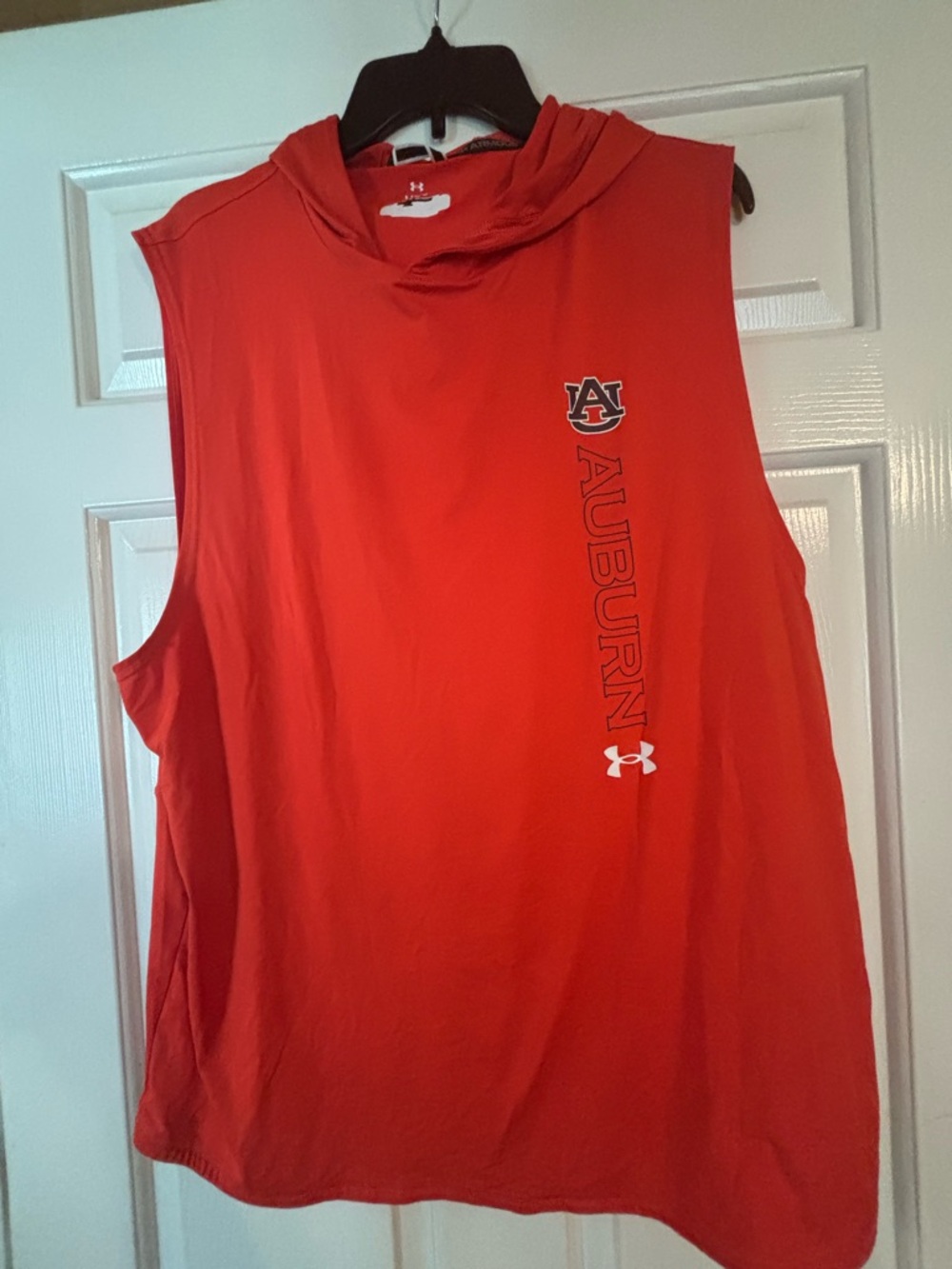 Under Armour Orange Sleeveless Hooded Performance Top